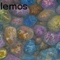 zafiro lemos - River beads - Oil Painting